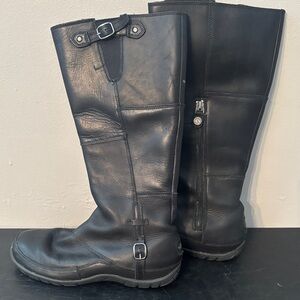 The North Face Black Leather Riding Boots